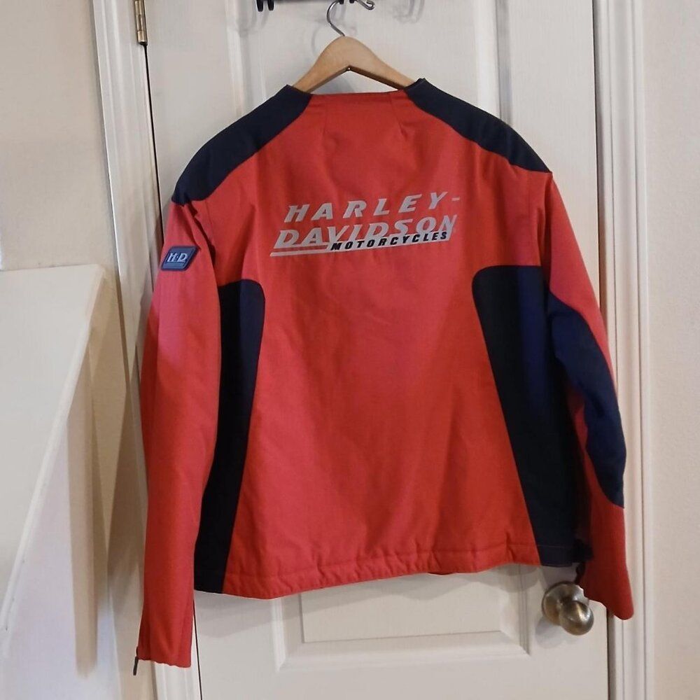 Y2K Vintage Harley Davidson HD Women's Riding Motorcycle Nylon Jacket Size 1W
